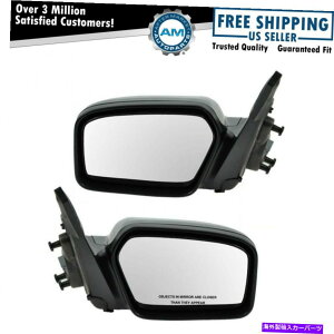 US�~���[ 06-10�t���[�W�����~���m�̂��߂Ƀu���b�N�X���[�Y�p���[�T�C�h�r���[�~���[��/�E�y�A�Z�b�g Black Smooth Power Side View Mirrors Left/Right Pair Set for 06-10 Fusion Milan�y���s�A���i�z