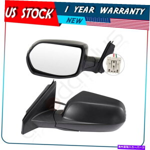 US~[ 2007-2011̂߂Ɏ蓮Ő܂肽ރubNLH+RHTChyAp[~[Honda CR-V Black LH+RH Side Pair Power Mirrors Manually Fold For 2007-2011 Honda CR-V