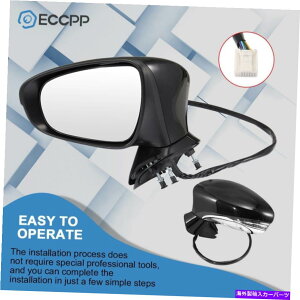 US~[ 13-17NTXLS460/LS600Hp[tH[hubNMhCo[TCh~[ECCPP ECCPP For 13-17 Lexus LS460/LS600H Power Fold Black Signal Driver Side Mirror