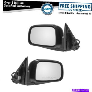 USミラー パワーサイドミラーテクスチャブラックペアセット左lh&右RHの02-06 CR-V Power Side Mirrors Textured Black Pair Set Left LH & Right RH for 02-06 CR-V
