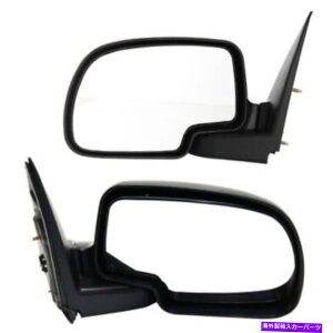 US�~���[ �V�{���[�V���o���[�h1500�N���V�b�N2007�h�A�~���[�y�A����M�e�N�X�`���u���b�N For Chevy Silverado 1500 Classic 2007 Door Mirror Pair Non-Heated Textured Black