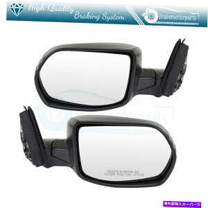 USミラー 2007-2011のブラックパワーエクステリアミラーペアホンダCR-Vマニュアルフォールド+LH&RH Pair Black Power Exterior Mirrors For 2007-2011 Honda CR-V Manual Fold+LH&RH