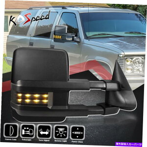 US~[ ERHTChid+X[NLEDMj88-02V{[GMC C/K̂~[ Right RH Side (POWERED+SMOKED LED SIGNAL) Towing Mirror for 88-02 Chevy GMC C/K