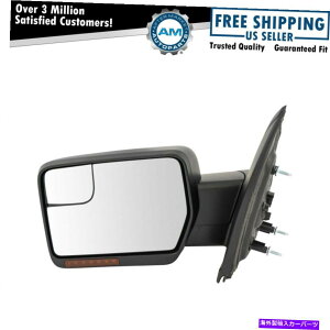 US�~���[ �~���[�p���[���M�M���������X���[�X�u���b�N�h���C�o�[��11-14 F150�̂��߂�LH������܂��� Mirror Power Heated Signal Memory Smooth Black Driver Left LH for 11-14 F150