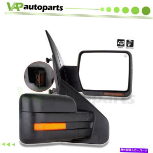US~[ +EtBbg07-14 FORD F150 POWERMLEDM܂̌ Left+Right Fits 07-14 Ford F150 Power Heated LED Signal Puddle Light Tow Mirrors