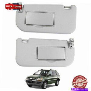 TVF[h ToCU[O[hCo[ + Kia Sportage 05-10̃CNAbv~[tȑ Sun Visor Gray Driver + Passenger Side With Makeup Mirror for Kia Sportage 05-10