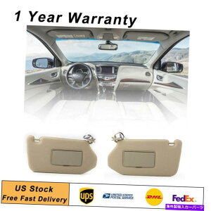 �T���V�F�[�h 13-18�̃p�X�t�@�C���_�[14-17�C���t�B�j�e�BQX600�h���C�o�[��q�T���o�C�U�[w/light ka For 13-18 Pathfinder 14-17 Infiniti QX600 Driver Passenger Sun Visor w/Light KA�y���s�A���i�z