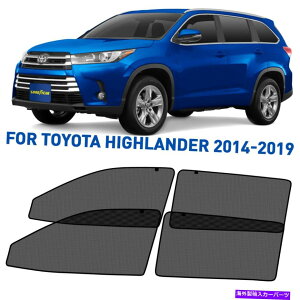 TVF[h g^nC_[14-19 4PCS̎CԂ̑TVF[hTChVF[hB Magnetic Car Window Sunshade Side Window Shade for Toyota Highlander 14-19 4pcs.