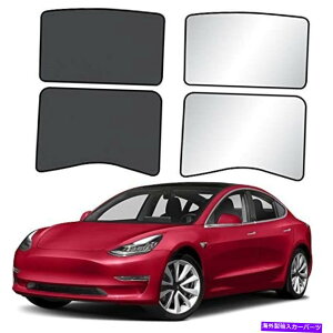 TVF[h Econour Tesla Model 3 Sunshade Front and Rear |܂肽݉\ȃT[tVF[hJo[... EcoNour Tesla Model 3 Sunshade Front and Rear | Foldable Sunroof Shade Cover ...