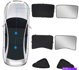 TVF[h eXf3KX̃TVF[hAtgANH[^[EBhETVF[ho For Tesla Model 3 Glass Roof Sunshade, Front & Rear Quarter Window Sunshade O