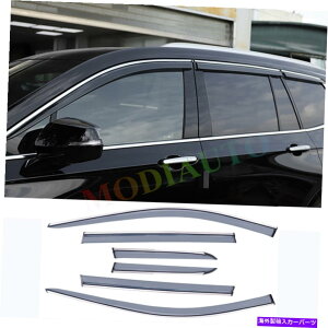 TVF[h 2020N2022NɂăLfbNXT6 ABSEBhEoCU[xgVF[hTCK[h6PCS FOR 2020-2022 Cadillac XT6 abs Window Visor Vent Shades Sun Rain Guard 6PCS