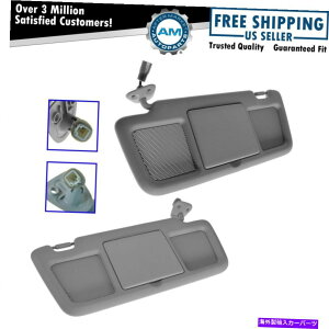 サンシェード OEM GREA SUN VISOR SHADE w/ Vanity Mirror&Coursyy Light LH&RHペアfor RX-8 OEM Gray Sun Visor Shade w/ Vanity Mirror & Courtesy Light LH & RH Pair for RX-8