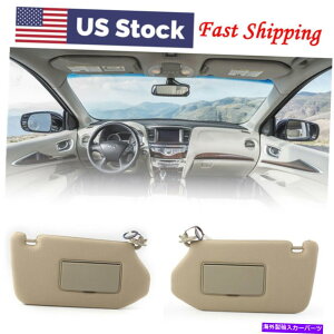 �T���V�F�[�h 13-18�̃p�X�t�@�C���_�[14-17�C���t�B�j�e�BQX600�h���C�o�[��q�T���o�C�U�[�͌��t�� For 13-18 Pathfinder 14-17 Infiniti QX600 Driver Passenger Sun Visor w/Light�y���s�A���i�z