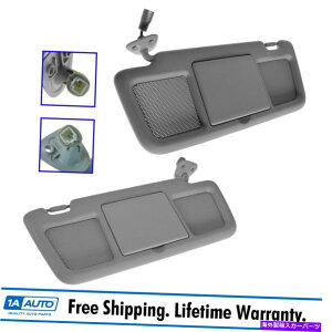 TVF[h OEM GREA SUN VISOR SHADE w/ Vanity MirrorCoursyy Light LHRHyAfor RX-8 OEM Gray Sun Visor Shade w/ Vanity Mirror & Courtesy Light LH & RH Pair for RX-8