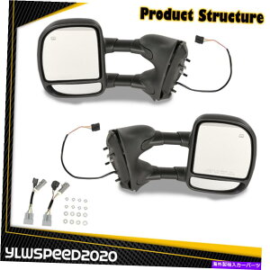 US~[ 99-07 Ford F250 F550 Superduty LEDMd͉M Pair Fit For 99-07 Ford F250 F550 SuperDuty LED Signal Power Heated Tow Mirrors