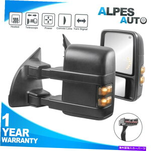 USミラー 99-07フォードF250 F350 F450 F550スーパーデューティの電力加熱LED信号牽引鏡 Power Heated LED Signal Tow Mirror For 99-07 Ford F250 F350 F450 F550 Super Duty