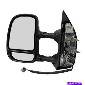 USミラー ドライバーパワーサイドトウミラー02-08フォードeシリーズバン用の伸縮式デュアルアーム Drivers Power Side Tow Mirror Telescopic Dual Arms for 02-08 Ford E-Series Van