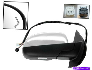 US~[ GMsbNAbv2007-2014p[tH[fBO~[7hbgMNȑ For GM Pickup 2007-2014 Power Folding Mirror 7 Dot Signal Chrome Passenger Side