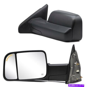 US�~���[ 02-08 1500 03-09 Dodge Ram 2500/3500�d�����M��󃉃��v�̂������ Towing Mirrors For 02-08 1500 03-09 Dodge Ram 2500/3500 Power Heated Arrow Lamp�y���s�A���i�z