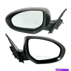 US~[ 2010-2013}c_3}jAtH[fBOh\2̃~[p[̃Zbg Set Of 2 Mirror Power For 2010-2013 Mazda 3 Manual Folding Paintable