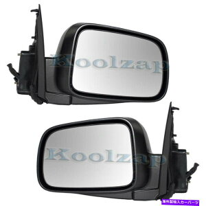 US~[ 02-06 CRVAr[~[p[}jA܂肽݃eNX`ubNyAZbg For 02-06 CRV Rear View Mirror Power Heat Manual Folding Textured Black PAIR SET