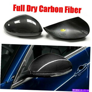 US~[ Alfa Romeo Giulia 2017-2020̂߂̖{̊J[{t@Co[obN~[Jo[Lbv Real Dry Carbon Fiber Rearview Mirror Cover Caps For Alfa Romeo Giulia 2017-2020