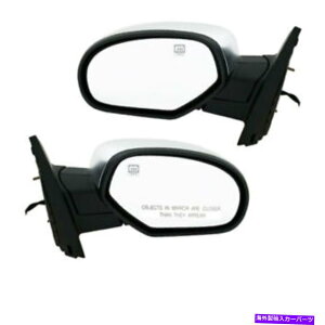 US~[ 07-14p^z[RAr[~[p[MuVA~jEyAZbg For 07-14 Tahoe & Yukon Rear View Mirror Power Heated Brushed Aluminum PAIR SET