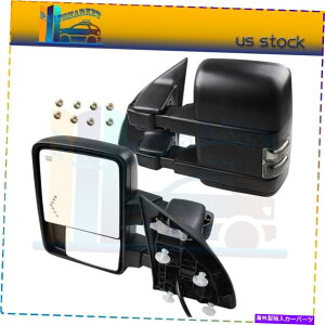 US~[ d͉MTChMNAXgE~[08-16 FORD F250ɓK܂ Power Heated Side Signal Arrow Light Clearance Tow Mirrors Fits 08-16 Ford F250