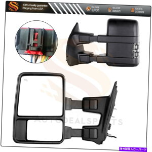 US~[ hA~[2008-2016tH[hX[NCgp[MubNNAXCgɓK܂ Door Mirrors Fits 2008-2016 Ford Smoke Light Power Heated Black Clearance Light