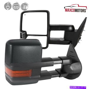 US~[ 2007-2013V{[Vo[hVG1500p[+q[g+LEDM Towing Mirrors Fits 2007-2013 Chevy Silverado Sierra 1500 Power+Heat+LED Signal