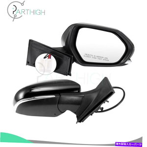 US~[ 16-18g^vEXM̃p[~[ubNX[Y}jAeXXR[vRHLH Fits 16-18 Toyota Prius Signal Power Mirrors Black Smooth Manual Telescope RH&LH