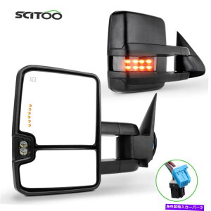 US~[ 03-07V{[GMCgE~[yA̓d͉MMNAX܂ Power Heated Signal Clearance Puddle Light For 03-07 Chevy GMC Tow Mirrors Pair