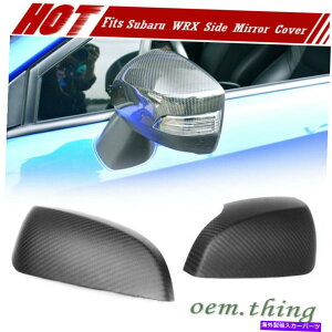 USミラー 21 Subaru CrossTrek XV WRX STIサイドミラーカバートリムマットカーボンファイバーに適合します 21 Fit FOR SUBARU Crosstrek XV WRX STI Side Mirror Cover Trim Matte Carbon Fiber