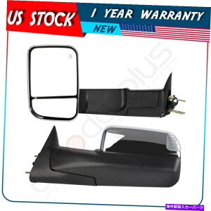 US~[ 98-01_bWRAMp̃gbNMNTChMr[~[Zbg Truck Power Heated Chrome Side Signal View Mirrors Pair Set For 98-01 Dodge Ram