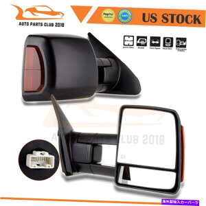 US�~���[ 07-16�̃g���^�c���h���y�A�p���[�V�O�i�����M����������� For 07-16 Toyota Tundra Pair Power Signal Heated Black Towing Mirrors�y���s�A���i�z