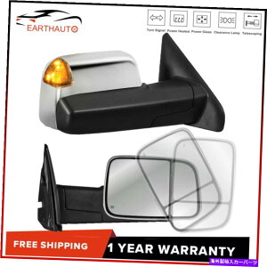 US�~���[ 02-08 Dodge Ram 1500-3500�p�̐V����Chrome Power Heated Tow Mirrors��Signal Kit New Chrome Power Heated Tow Mirrors & Signal Kit For 02-08 Dodge Ram 1500-3500�y���s�A���i�z