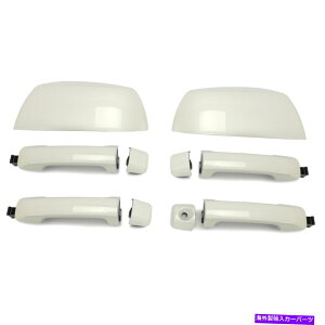 US�~���[ 2011-2019�̃t���Z�b�g�~���[�J�o�[�ƃh�A�n���h���L�b�g18�g���^�c���h���Z�R�C�A Full Set Mirror Covers & Door Handles Kit For 2011-2019 18 Toyota Tundra Sequoia