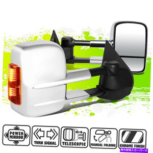 US~[ tH[hF150 250Cgf[eB97-04̓dAo[LEDM̂ Powered Amber LED Signal Side Towing Mirrors for Ford F150 250 Light Duty 97-04