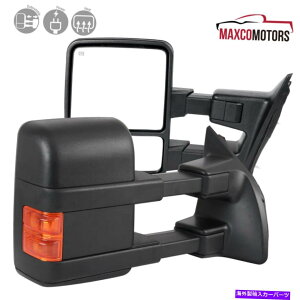 US~[ 2008-2016 F250 F350X[p[f[eBAo[p[MLEDM Towing Mirrors Fits 2008-2016 F250 F350 Super Duty Amber Power Heated LED Signal