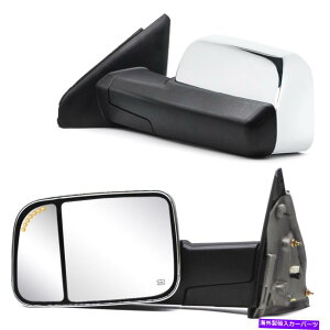 US�~���[ 02-08 1500/03-09 2500-3500 Dodge RAM Power Heated Chrome�̃y�A������� Pair Towing Mirrors For 02-08 1500/03-09 2500-3500 Dodge Ram Power Heated Chrome�y���s�A���i�z