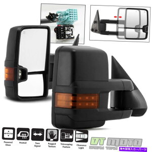 US�~���[ �y�A2003-2006�V�{���[�V���o���[�hGMC�V�G���p���[���Mw/led�M�������~���[ PAIR 2003-2006 Chevy Silverado GMC Sierra Power Heated w/LED Signal Tow Mirrors