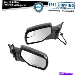US~[ xÕ[R^zSUVp̃p[MNXgbvAbvO[hX^C~[yA Power Heated Chrome Strip Upgrade Style Mirror Pair for Suburban Yukon Tahoe SUV