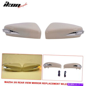 US�~���[ �t�B�b�g14-16�}�c�_3 6 LED�T�C�h�~���[�A�E�^�[�V�F���J�o�[����CCFL Fits 14-16 Mazda 3 6 LED Side Mirror Outer Shell Cover Replacement CCFL