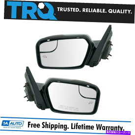 USミラー TRQミラーパワー水たまり死角検出グロスブラックPTMペアフォード TRQ Mirror Power Heat Puddle Blind Spot Detection Gloss Black PTM Pair for Ford