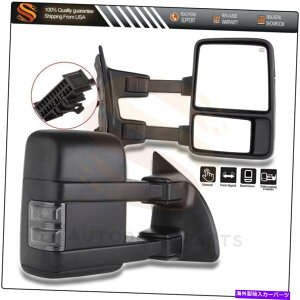 US~[ ~[}jA99-16tH[hX[p[f[eBLRtH[hieXR[vjubN^[VOi Mirrors Manual Fits 99-16 Ford Super Duty L&R Fold(Telescoping)Black Turn Signal