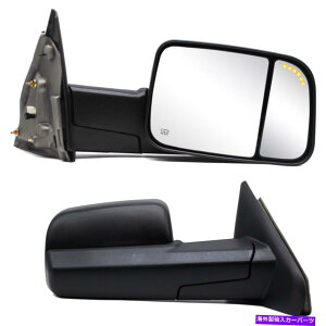 US~[ 09X^CgE~[02-08 RAM 1500/03-09 2500 3500dM 09 Style Tow Mirrors For 02-08 Ram 1500/03-09 2500 3500 Power Heated Arrow Light