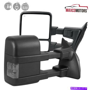 US~[ 2008-2016 F250 F350X[p[f[eBLEDMd͉M08-16 Towing Mirrors Fits 2008-2016 F250 F350 Super Duty LED Signal Power Heated 08-16