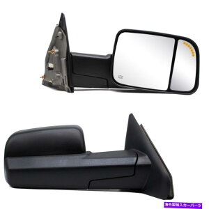 US�~���[ 02-08 Dodge RAM 1500/03-09 2500 3500���M��󃉃C�g�����܂�̃g�E�~���[ Tow Mirrors for 02-08 Dodge Ram 1500/03-09 2500 3500 Heated Arrow Light Puddle�y���s�A���i�z