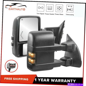 US~[ 99-07tH[hF250-F550X[p[f[eBp̐Vd͉MLEDMLbg New Power Heated LED Signal Tow Mirrors Kit For 99-07 Ford F250-F550 Super Duty