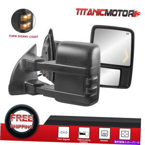 US~[ 99-07tH[hF250 F350 F550ƉE̓d͉MLEDM Power Heated LED Signal Tow Mirrors For 99-07 Ford F250 F350 F550 Left & Right